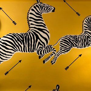 The House of Scalamandre Zebras Wallpaper Roll: Yellow